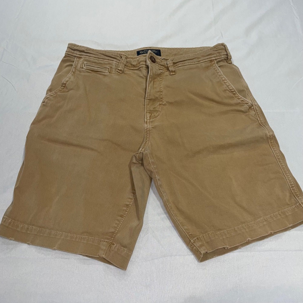 American Eagle Extreme Flex Classic Khaki Chino Shorts Mens 30 Tan Brown